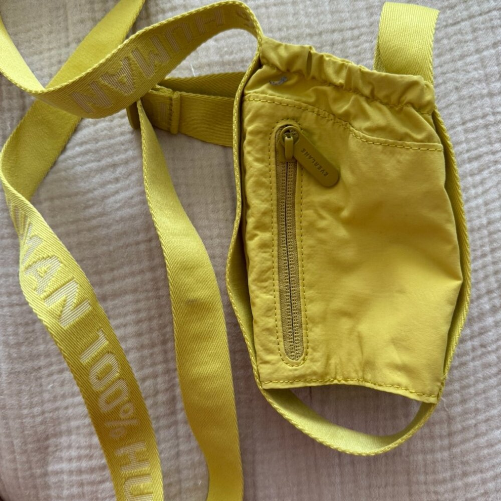 Everlane 100% Human Yellow Water Bottle Sling Bag Crossbody